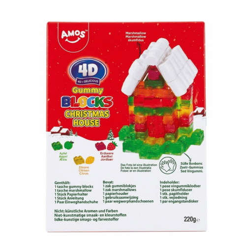 Amos 4D Gummy Blocks Christmas House 220g