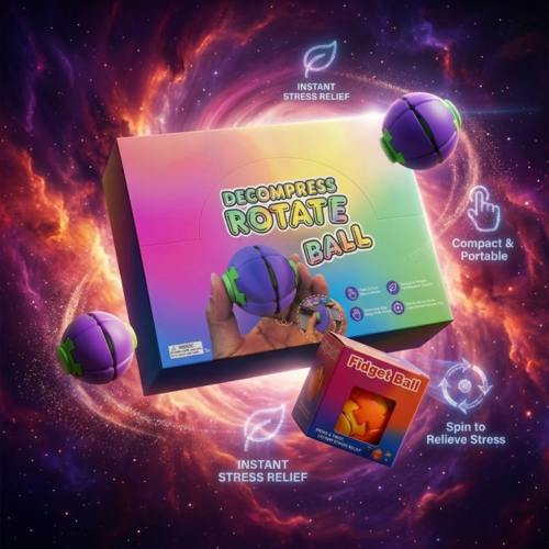 Decompress Rotate Fidget Ball, drehbarer Anti-Stress-Ball zum Drücken und Twisten