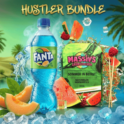 Hustler Bundle: Fanta Hami 500ml China-Import und Massiv's Zahnstocher Watermelon Raspberry Ice 100 Stk. bei Lustladen24