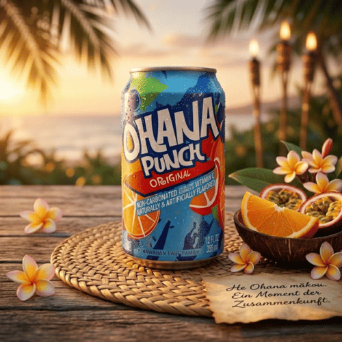 Faygo Ohana Punch Original 355ml Dose – fruchtiger US-Import Punch ohne Kohlensäure mit Vitamin C, blaue Dose von Faygo Detroit
