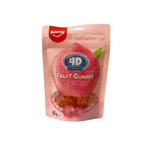 4D Fruit Gummy Peach Burst 65g | Amos