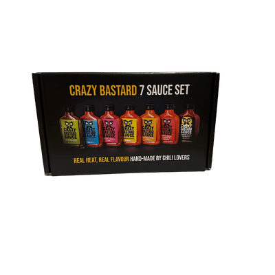 Crazy Bastard 7 Sauce Set – Hot Sauce Probierset (7 x 100ml)