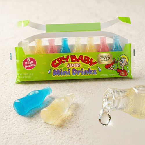 Cry Baby Sour Mini Drinks 8er Pack 79g – saure Gummiflaschen aus dem US-Import in vier Geschmacksrichtungen