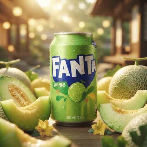Fanta Melon Korea Import 350 ml – grüne Dose mit koreanischer Schrift und Honigmelonen-Design, Lustladen24