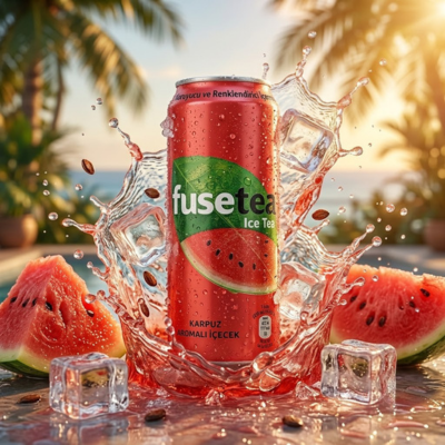Fuse Tea Ice Tea Karpuz Wassermelone Dose 330ml, türkischer Eistee-Import