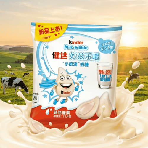 Kinder Milkredible (23,4g) Lustladen24: Weiße Drops mit cremiger Textur & Maskottchen. Exklusiver Import, MHD 20.05.2027, für den perfekten Umami-Genussmoment.