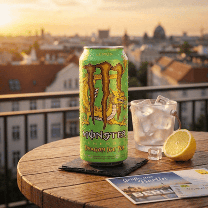 Monster Energy Dragon Ice Tea Lemon 473ml – grüne Dose mit goldenem Drachen, Brasilien-Import bei Lustladen24