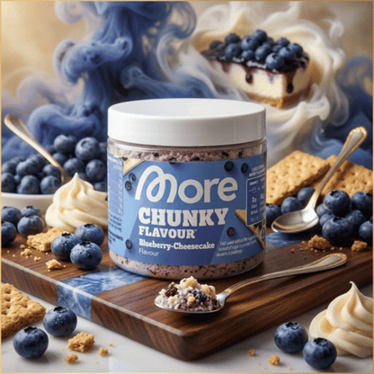 MORE Chunky Flavour | Blueberry Cheesecake & Stracciatella 90 g - 2 Sorten
