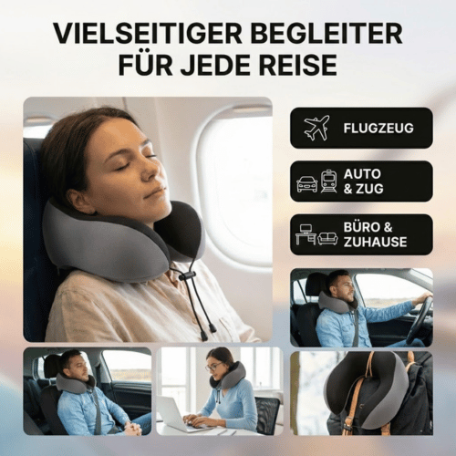 Nackenkissen Deluxe Memory Foam Grau