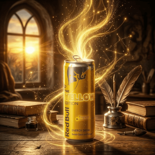 Red Bull Yellow Edition Tropical 250ml – gelbe Dose mit tropischem Früchtegeschmack, limitierte Edition von Red Bull
