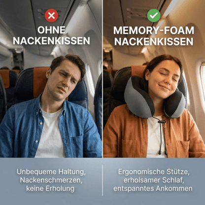Nackenkissen Deluxe Memory Foam Grau
