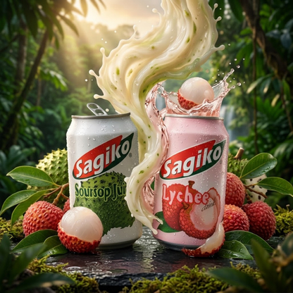Sagiko Fruchtgetränk Dose 320ml, Soursop und Lychee Geschmack aus Vietnam