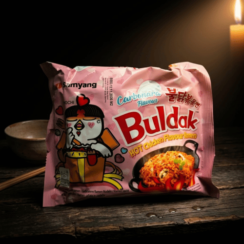 
Samyang Buldak Carbonara Ramen 130g Einzelbeutel – cremig-scharfe koreanische Hot Chicken Nudeln, Halal zertifiziert