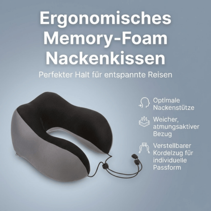 Nackenkissen Deluxe Memory Foam Grau