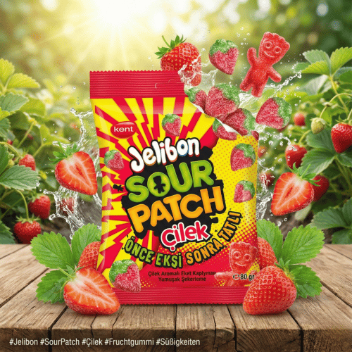 Jelibon Sour Patch Çilek Erdbeere Fruchtgummi 80g | Kent