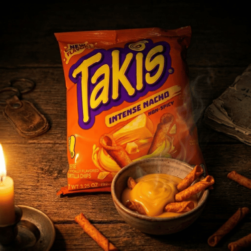 Takis Intense Nacho 92,3g – Non-Spicy Tortilla Chips mit intensivem Käse-Geschmack, neue Sorte, USA-Import
