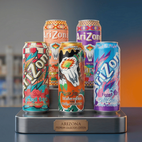 Arizona USA Import Dose 650 ml – 5 Sorten: Raspberry, Fruit Punch, Kiwi Strawberry, Frost ChillZicle, Spicy Watermelon with Mike's Hot Honey