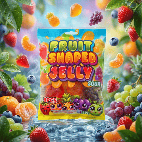 Fruit Shaped Jelly Sour 8 Stück, 280g