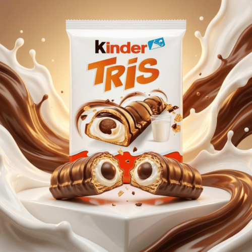 Kinder Tris 5 Riegel 100g – Waffel-Spezialität mit Magermilchcreme und Kakaofettglasur von Ferrero