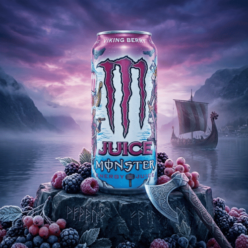 Monster Juice Viking Berry 473 ml Dose USA Import – pinkes Viking-Design, Energy + Juice, Lustladen24